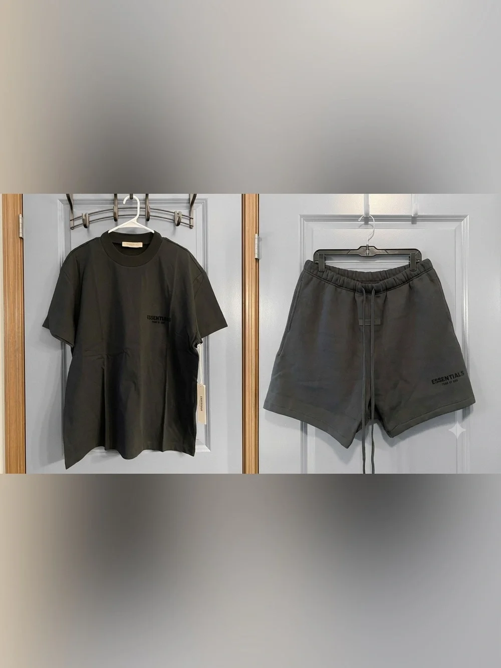 NWT Fear of God Essentials Black T-Shirt & Shorts Matching Set